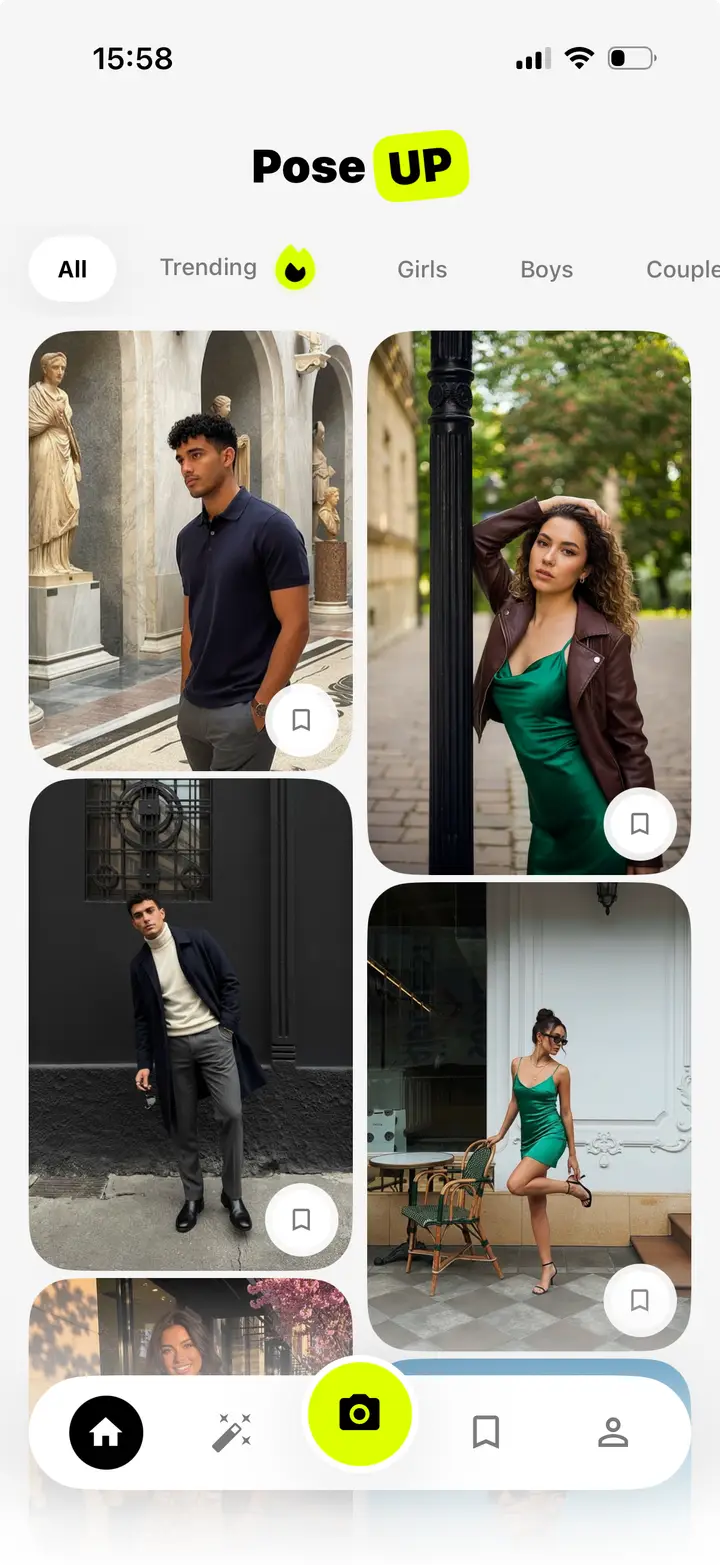 Browse poses in PoseUP