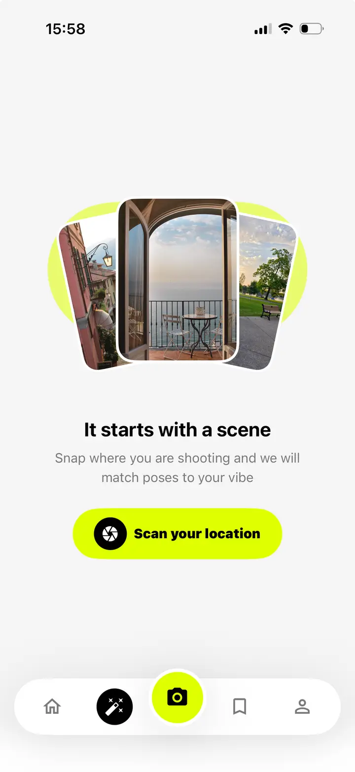 Scan your location in PoseUP
